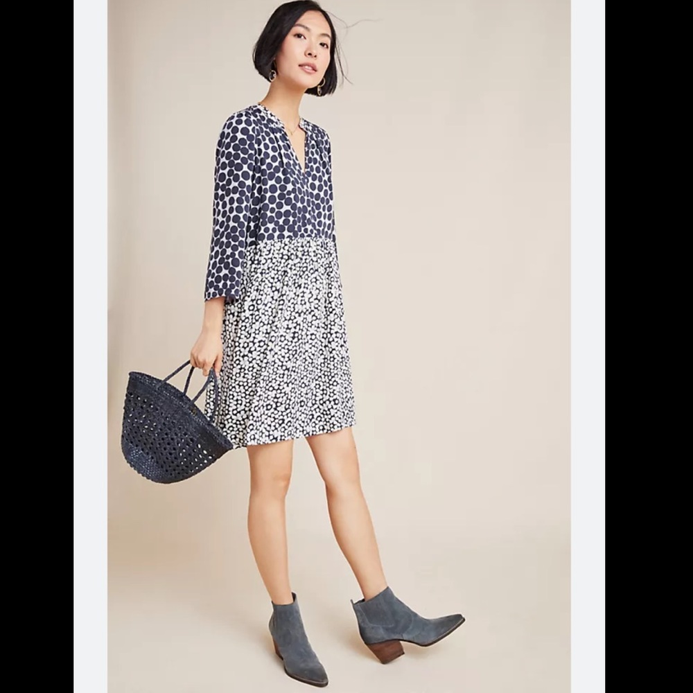 NWT Anthropologie Women's Juno Printed Dress XL